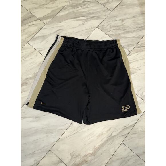 Nike Purdue Athletic Basketball Shorts Men’s Large Black Gold Boilermakers Y2K - Picture 1 of 8